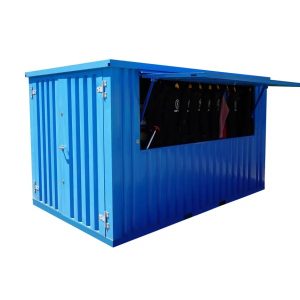 Demontierbarer Barcontainer 4×2 Meter XL Blau RAL 5015