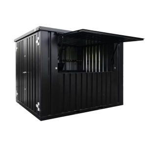 XL 3 x 2 Meter Schwarz RAL 9005 Zerlegbarer Barcontainer