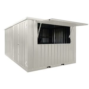 XL 4×3 Meter zerlegbarer Barcontainer Weiß RAL 9016