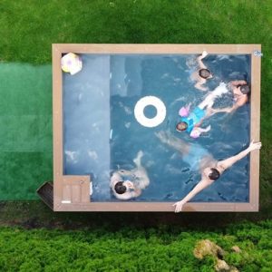 Container-Spa-Pool 3,0m x 2,5m mit Whirlpool, Komfort-Paket