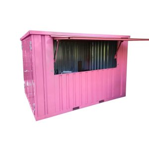 XL 3×2 m demontierbarer Barcontainer Pink RAL 3015