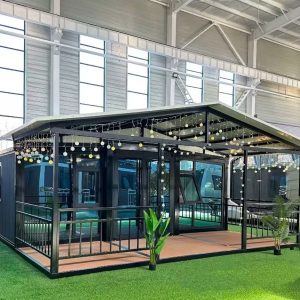 Tiny House XXL 76m² mit großer überdachter Terrasse, 5 Jahre Garantie