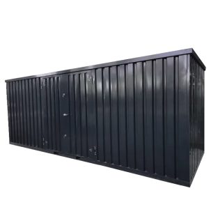 Schwarzer Absetzcontainer 6 x 2 Meter – mit Doppeltür seitlich 6 Meter